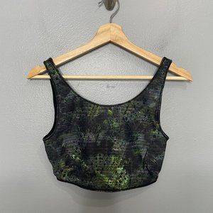 ELECTRIC & ROSE palm leaf splatter print sports bra size S Small Athletic Womens